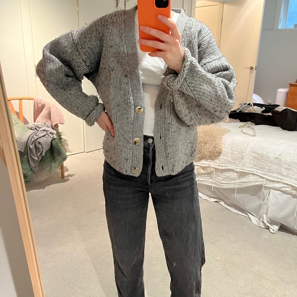 Babaton chunky knit cropped sweater